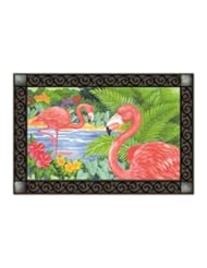 Flamingo Pair Summer Indoor/outdoor Doormat