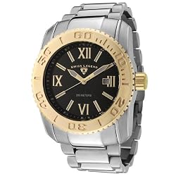 Swiss Legend Men's 10059-11-GB Commander Collection Stainless Steel Gold-Tone Bezel Watch