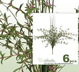SIX 20" FLower & Grass Artificial Silk Plants _Beauty