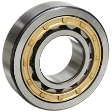 SKF Cylindrical Roller Bearing, Single Row, Removable Inner Ring, Straight Bore, High Capacity, Normal Clearance, Brass Cage, Metric