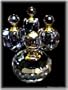 Set 4 Assorted Mini Cut Lead Crystal Perfume Bottle