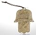 Gold tone Hamsa hand purple Wall Hanging decor Lucky Charm CHAI Judaica Kabbalah evil eye