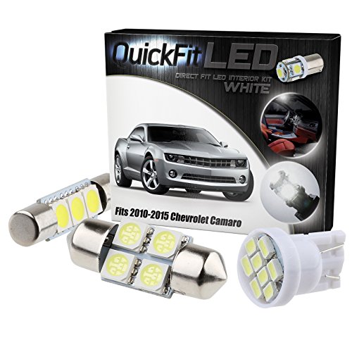 QuickFitLED White LED Interior Light Package Kit For Chevrolet Camaro 2010-2015 (8pcs)