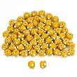Round Yellow Dot Lampwork Glass Beads 6mm Approx 65Pcs