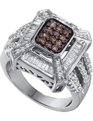 0.88CTW COGNAC DIAMOND LADIES FASHION RING