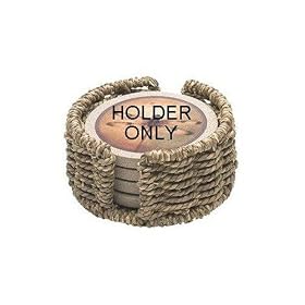 Seagrass Round Circular Holder for Thirstystone Sandstone Coasters by Thirstystone Resources, Inc. Creative Ventures