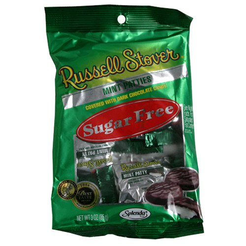 Russell Stover, Sugar Free, Mint Patties, 3oz (Pack of 12)
