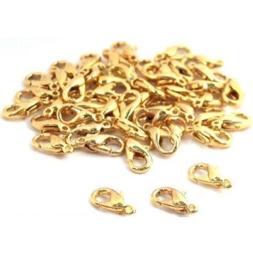48 Lobster Clasps Claw Gold Plated Hamilton Mint Part