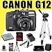 Canon G12 10MP Digital Camera w/ 5x Optical Image Stabilized Zoom + NB7L Battery/Charger + 16GB SDHC Memory + Tripod DavisMAX Bundle Kit