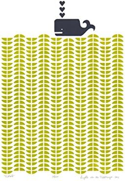 "Whale" Limited Edition Print in Chartreuse - FREE Worldwide Shipping