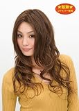 【送料無料】J-5914 リラックスウェーブ　ミルキーブラウン(耐熱フルウィッグ）の画像
