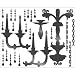 Lot 26 Studio Adhesive Reflections Wall Décor, Mirror Chandelier