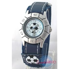 Reflex - KID-0052 - Montre Gar�on - Quartz analogique - Bracelet velcro marine - Motif football