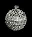 2.75" Silver Filigree Chirping Bird Ball Shaped Christmas Ornament
