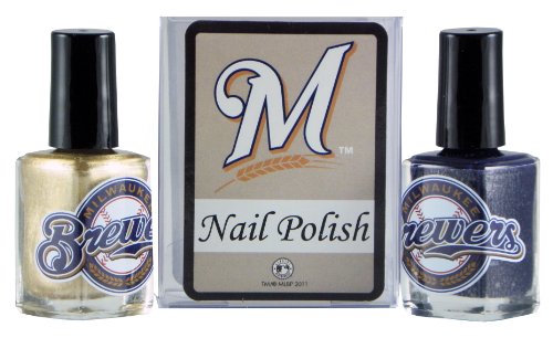 MLB Milwaukee Brewers Two-Pack Team Colored Nail Polish