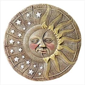 GARDEN WALL PLAQUE SUN MOON AND STARS GARDEN WALL PLAQUE SUN MOON AND STARS