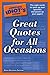 The Complete Idiot's Guide to Great Quotes for All Occasions (Complete Idiot's Guides (Lifestyle Paperback))