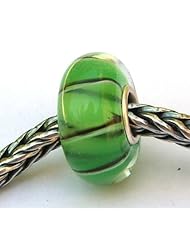 Melina World Jewellery - 10002 - Murano Glass Bead with a Solid Sterling Silver 925 Core - Handmade - Designed in Greece - Fits chains from Biagi, Chamilia, Pandora & Trollbeads