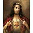 Carded 8"x10" Prints for Framing - Sacred Heart of Jesus - Linen Paper - 7 and 4 Color Process Printing