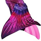 Sun Tail Mermaid - Designer Mermaid Tail + Monofin for Swimming - Kid & Adult Sizes (Teen/Adult M (JM 8 - 10), Bali Blush - Pink Monofin)