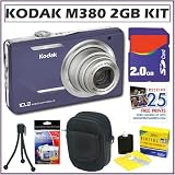 Kodak EasyShare M380 10MP Digital Camera in Purple + 2GB Accessory Kit
