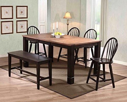 EastCoastInnovators 3073-00-BS Acacia Counter Height Stool - Set of 2