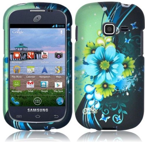 Samsung S738c S738 c Galaxy Centura Straight Talk Sublime FLOWER HARD RUBBERIZED CASE SKIN COVER PROTECTOR