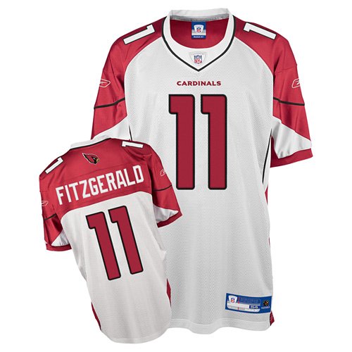 Reebok Arizona Cardinals Larry Fitzgerald Authentic White Jersey Size 52