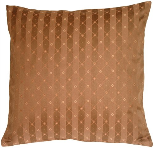 Pillow Decor - Manhattan Stripes in Brown Square Decorative Throw Pillow