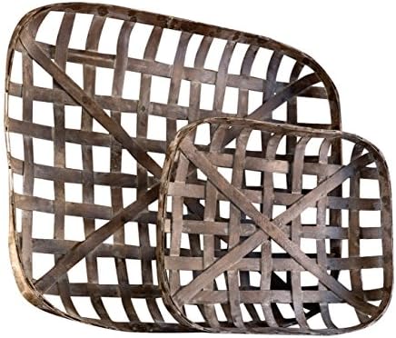 Large Tobacco Basket Set - 2 Baskets