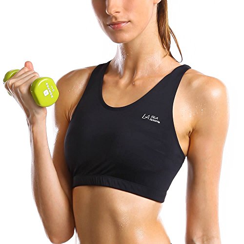La Isla Women's Wire Free Non Padded Racerback Soft Basic Sports Bra Top