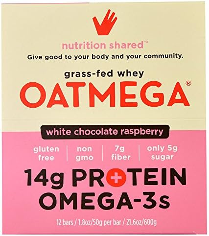 Boundless Nutrition Oatmega® Bar White Chocolate Raspberry -- 12 Bars