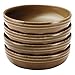 Rachael Ray Cucina Dinnerware 4-Piece Stoneware Fruit Bowl Set, Mushroom Brown