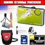 Nikon Coolpix S1100pj 14 MP Digital Camera with 5x Wide Angle Optical Vibration Reduction (VR) Zoom and 3-Inch LCD and Built-in Projector (Green) Package 2
