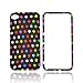For Apple iPhone 4 Hard Case Polka Dots White BLACK