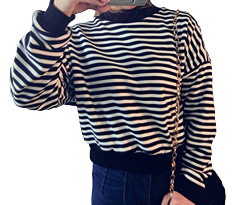 [CASA ROSADA] クロップドトップス スウェット ボーダー ショート丈 Tシャツ  オリジナルブレスレットセット