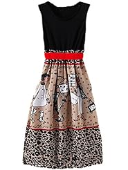 Summer Sleeveless Tank Leopard Print  Dress