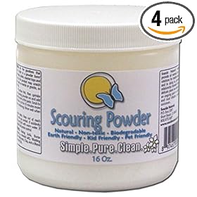 Seaside Naturals All Natural Scouring Powder, 16-Ounce Jars (Pack of 4)