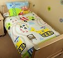 Construction Digger Cot Bed/Junior Duvet Set