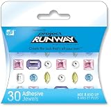 PROJECT RUNWAY ADHESIVE CRYSTAL JEWELS 30/PKG-LARGE MULTI-SHAPED - PASTEL