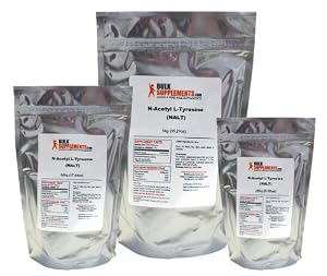 BulkSupplements Pure N-Acetyl L-Tyrosine (NALT) Powder (100 grams)