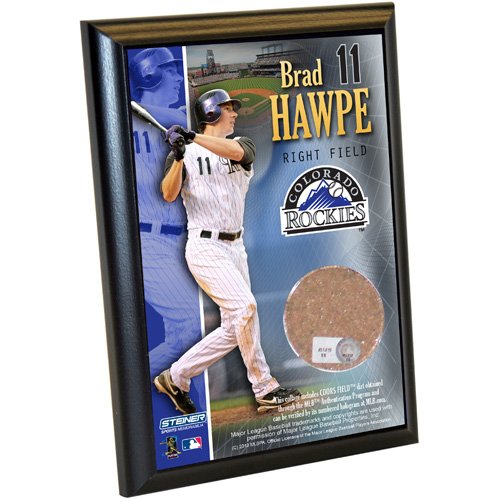 MLB Colorado Rockies Brad Hawpe 4-by-6-Inch Dirt Plaque