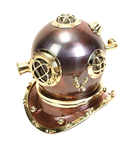 Nautical Decor - brass diving helmet feel nautical decoration