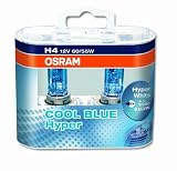 Produkt-Bild: Osram 62193CBHDUO Lampe, Hyper 'Cool Blue', H4, 12V, 60/55W, P43t, 2 St&uuml;ck im Blister