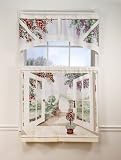 Cottage Garden Trompe loeil Window Art Valance
