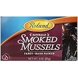Roland Smoked Mussels, 3-Ounce Cans (Pack of 10)