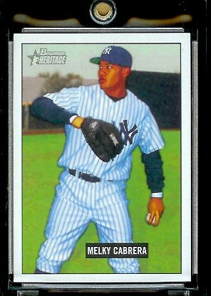 2005 Bowman Heritage # 109 Melky Cabrera RC New York Yankees Baseball Card