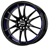 Drag DR-38 Gloss Black Wheel with Blue Stripe Undercut (18x8