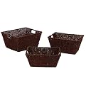 Rectangular Seagrass Storage Baskets 3-pc. Set - Brown