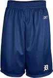 Detroit Tigers MLB 9" Inseam Blue Center Field Mesh Baseball Shorts By Reebok (M=32-33)